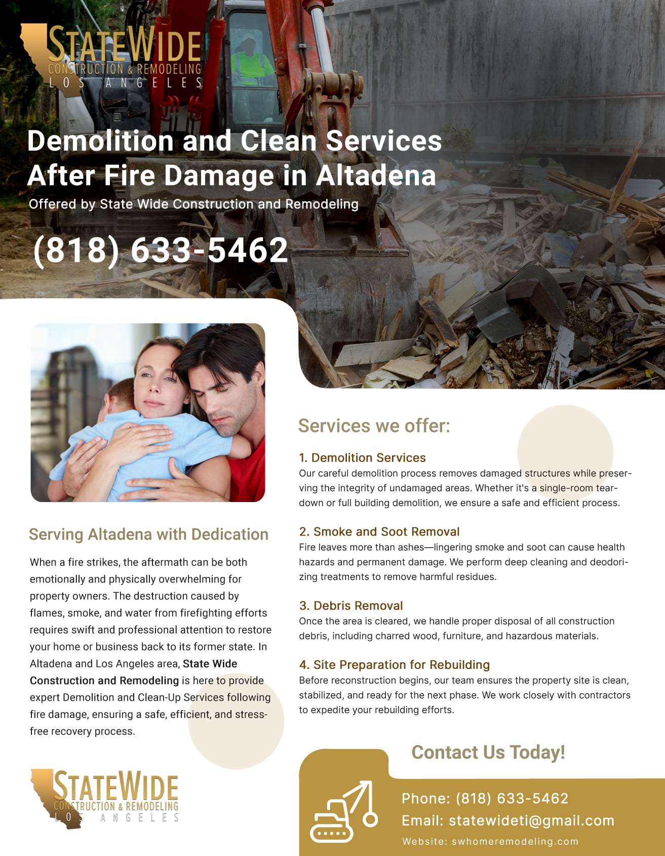Demolition and Cleanup Services Flyer